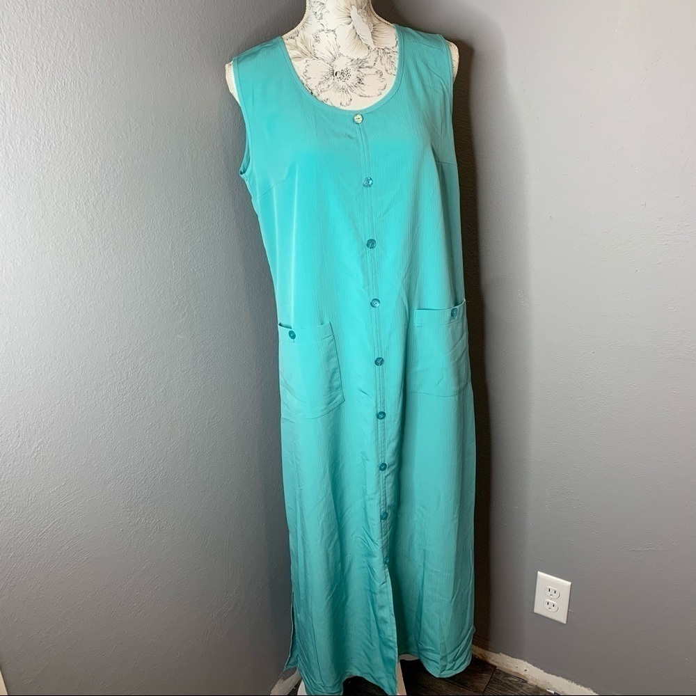 Maggie Sweet Womens Shift Dress Aqua Pull Over SML